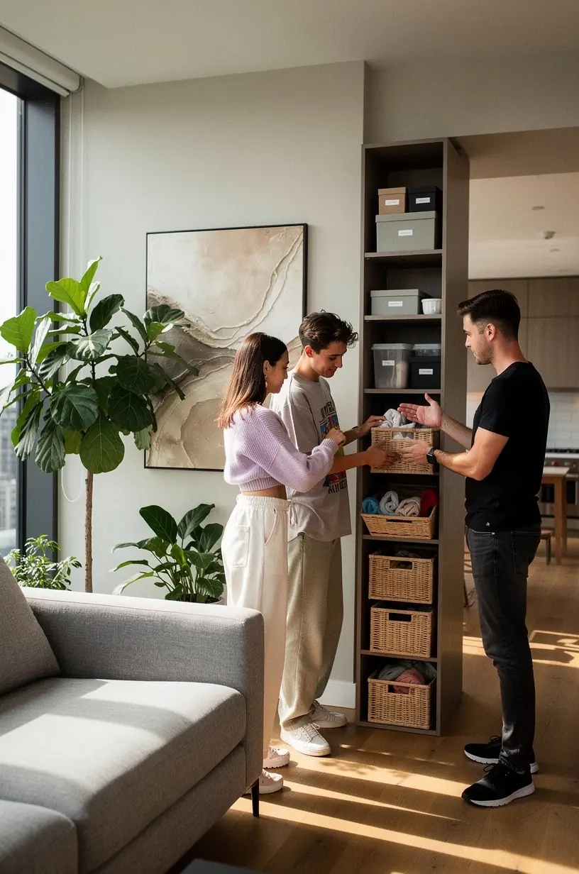 Minimalist home design emphasizing usability and decluttering.